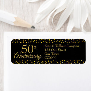 50th Wedding Anniversary Return Address