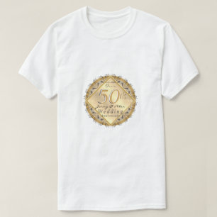 50th wedding Anniversary Rose Gold Colour T-Shirt