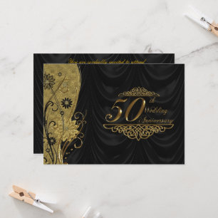 50th Wedding Anniversary RSVP Invitation