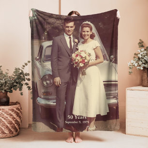 50th Wedding Anniversary Sherpa Blanket Photo
