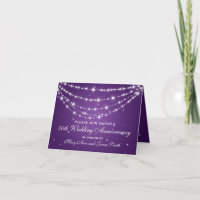 50th Wedding Anniversary Sparkling Chain Purple