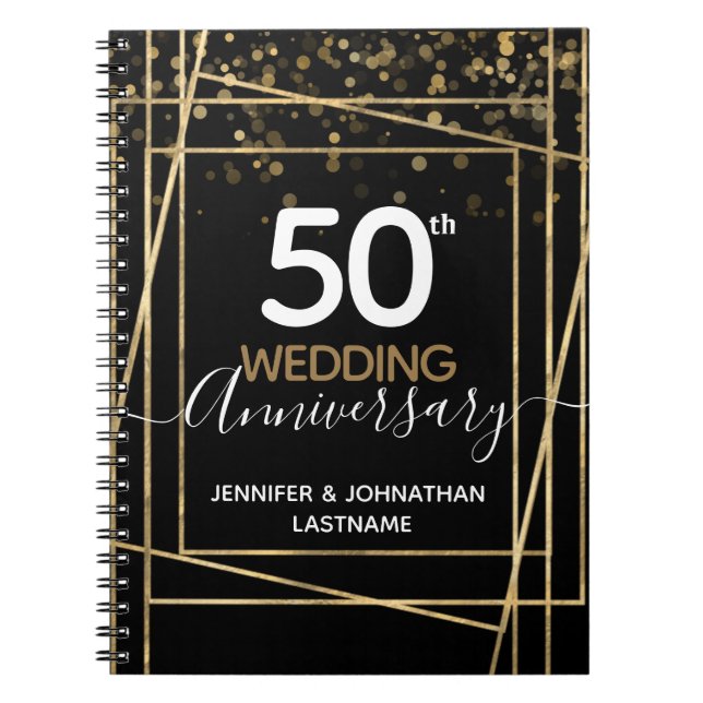 50th Wedding Anniversary Spiral Photo Notebook (Front)