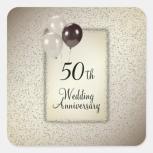 50th Wedding Anniversary Square Sticker