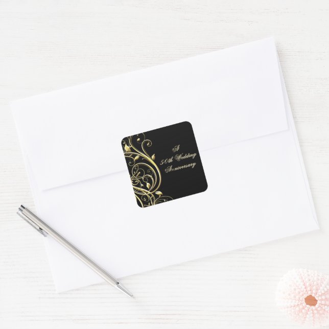 50th Wedding Anniversary Stickers (Envelope)