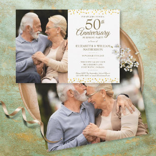 50th Wedding Anniversary Surprise Party 2 Photos Invitation