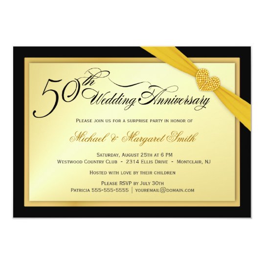 50th Wedding Anniversary Surprise Party Invitation
