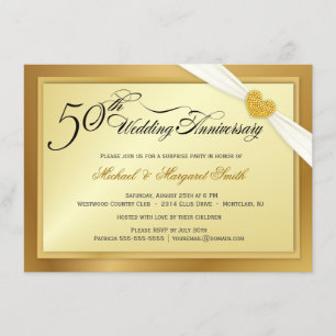 50th Wedding Anniversary Surprise Party Invitation
