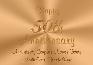 Golden Anniversary Placemats Zazzle Co Uk