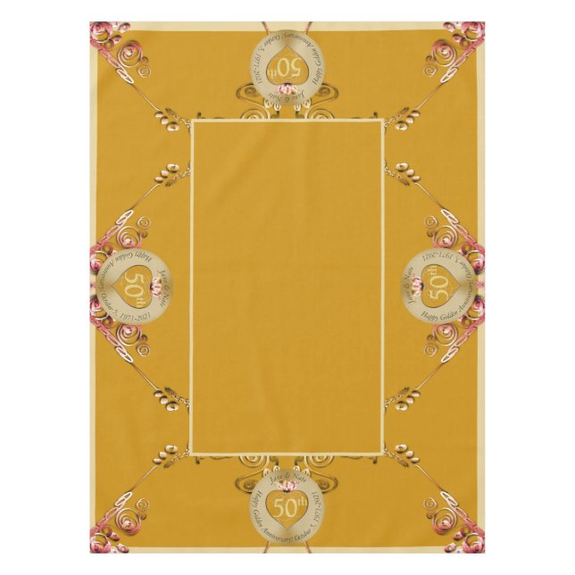 50th Wedding Anniversary Tablecloth (Front)