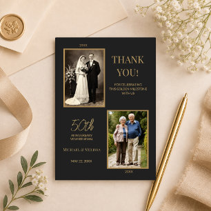 50th Wedding Anniversary Thank You Card