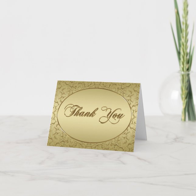 50th Wedding Anniversary Thank You Note Card (Front)