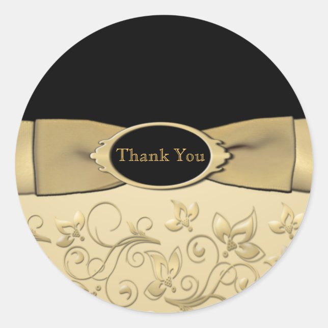 50th Wedding Anniversary Thank You Sticker (Front)
