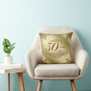 50th Wedding Anniversary Throw Pillow