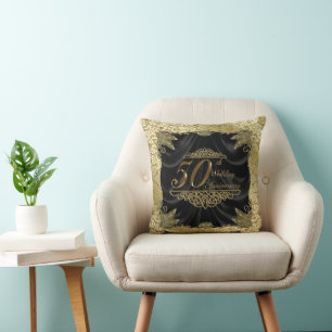 50th Wedding Anniversary Throw pillow