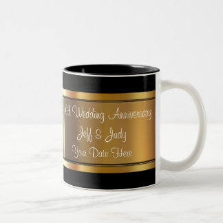50th Wedding Anniversary Two-Tone Coffee Mug