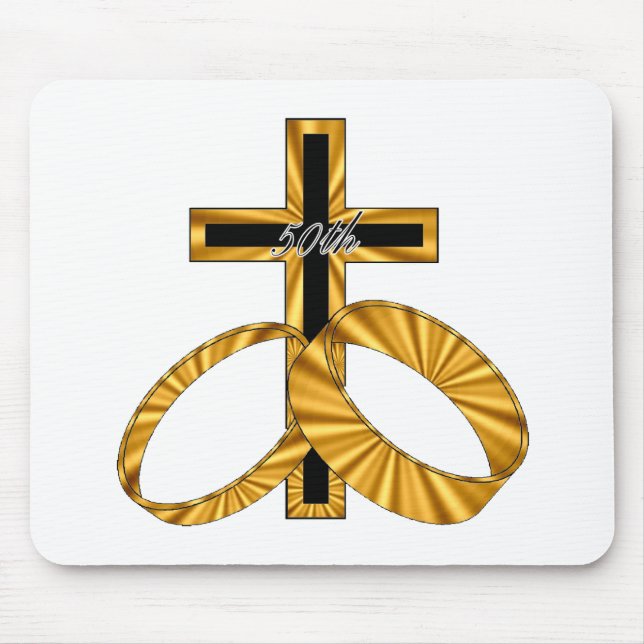 50th wedding anniversary w mouse mat (Front)