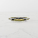 50th wedding Anniversary white diamonds & gold Trinket Trays<br><div class="desc">Elegant 50th wedding anniversary design with an image of gold and white sparkling diamonds background.</div>
