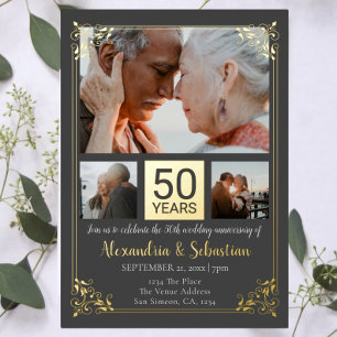 50th Wedding Anniversary With Frame