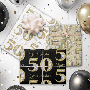 50th Wedding Anniversary Wrapping Paper