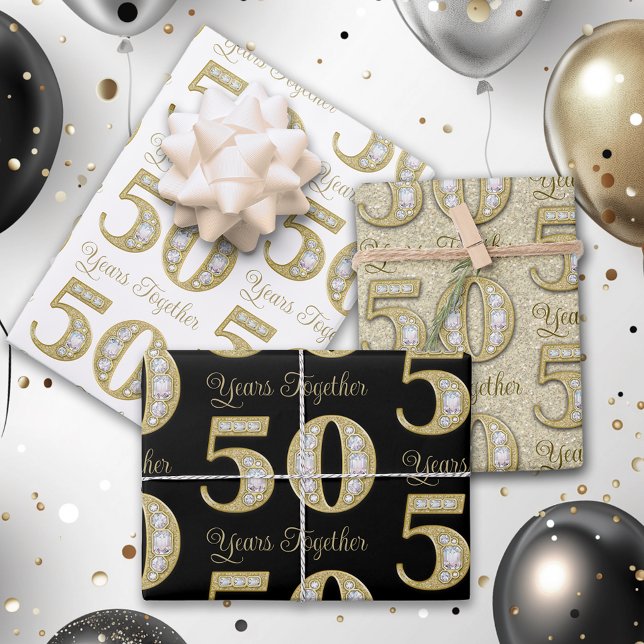 50th Wedding Anniversary Wrapping Paper (Creator Uploaded)