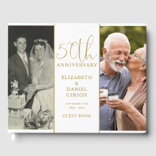50th Wedding Golden Anniversary 2 Photo Guest Book