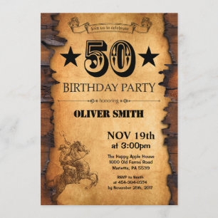 50th Western Birthday Invitation