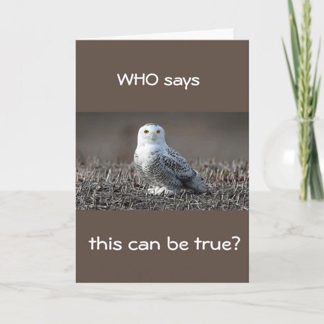 **50th** WHOO SAYS THIS IS "TRUE?" Card (Front)