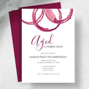 50th Wine Invitation For Birthday Party
