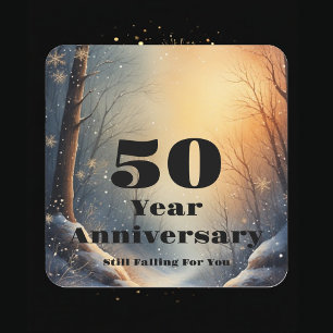 50th Year Anniversary Still Falling For You Bond Square Sticker