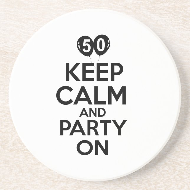 50th year birthday designs coaster (Front)