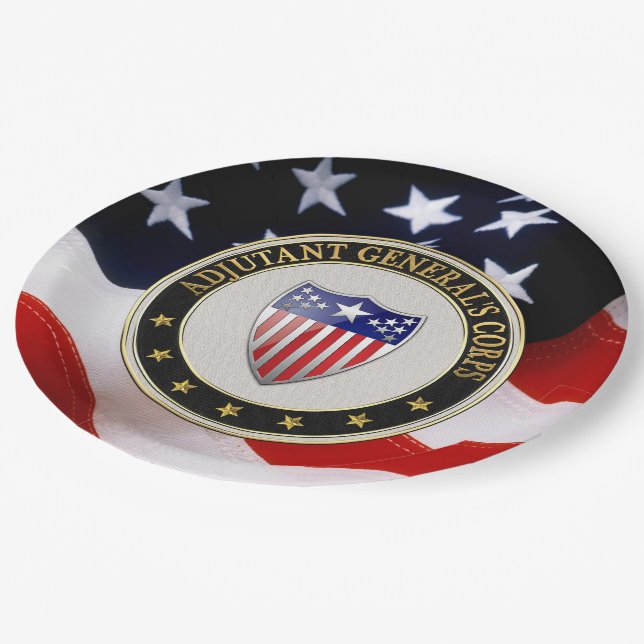 [510] Adjutant General's Corps Branch Insignia [3D Paper Plate (Angled)