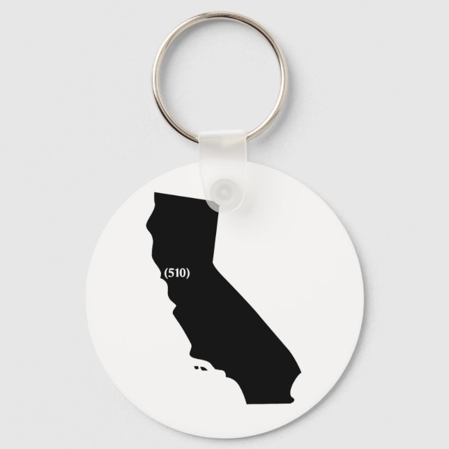 510 Area Code, California, Bay Area Key Ring (Front)