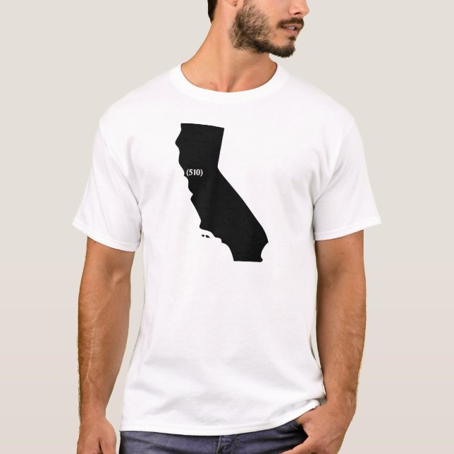 510 Area Code, California, Bay Area T-Shirt (Front)