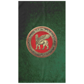 [510] Assyrian Winged Lion - Gold Lamassu Tablecloth