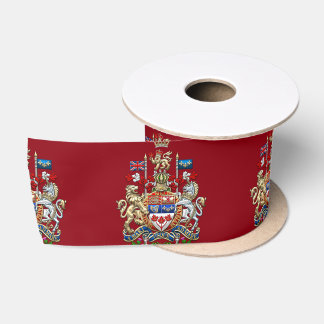 [510] Canada Coat of Arms [3D] Satin Ribbon