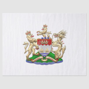 [510] Hong Kong Historical 1959-1997 Coat of Arms Tissue Paper