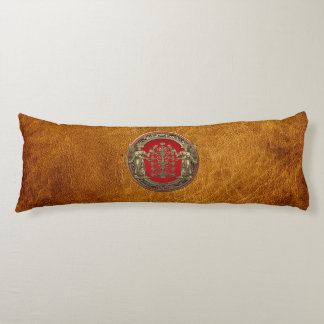 [510] Two Gold Ninurtas with Tree of Life Body Cushion