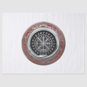 [510] Vegvisir - Viking Silver Magic Runic Compass Tissue Paper