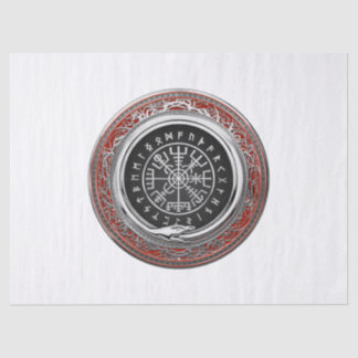 [510] Vegvisir - Viking Silver Magic Runic Compass Tissue Paper