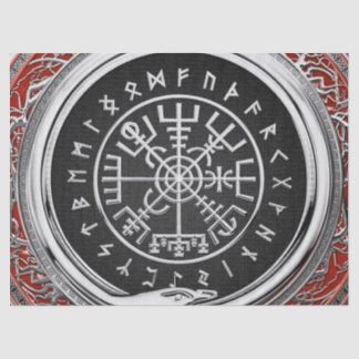 [510] Vegvisir - Viking Silver Magic Runic Compass Tissue Paper