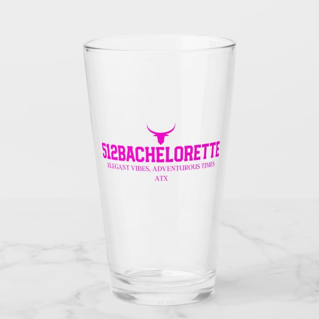 512Bachelorette Glass Tumbler (Front)