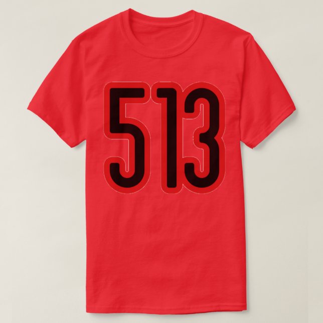 513 area code T-Shirt (Design Front)