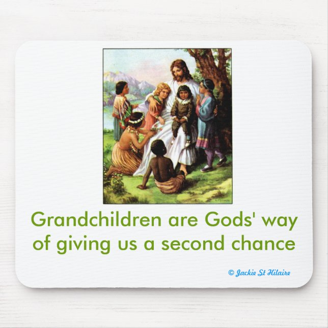 51608[2] Grandchildren are Gods' way Mouse Mat (Front)