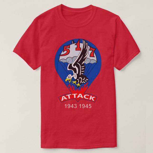 517th Parachute Regimental Combat Team Attack 1943 T-Shirt (Design Front)