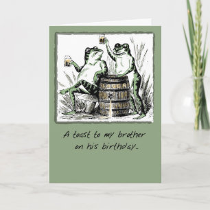 51941 Brother, Birthday Frogs with Beer Card