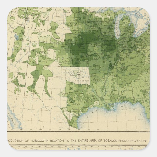 51 Grains, tobacco 1890 Square Sticker (Front)
