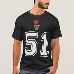 51 Number Basketball Style Vintage White Premium T-Shirt