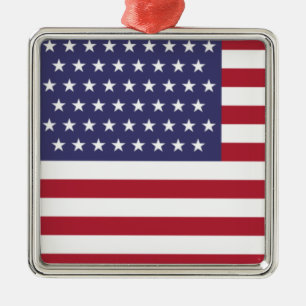 51 Star Flag of the United States of America (USA) Metal Tree Decoration