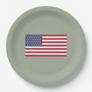 51 Star Flag of the United States of America (USA) Paper Plate