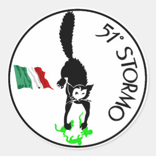 51 stormo , Italian Air Force Classic Round Sticker